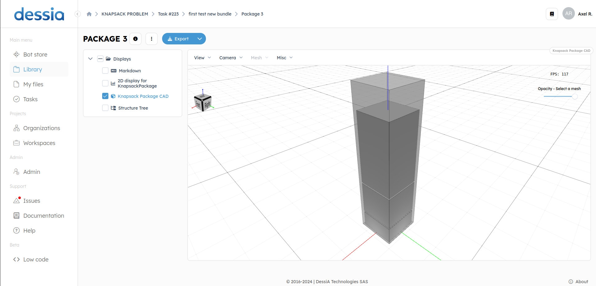 3D KnapsackPackage
