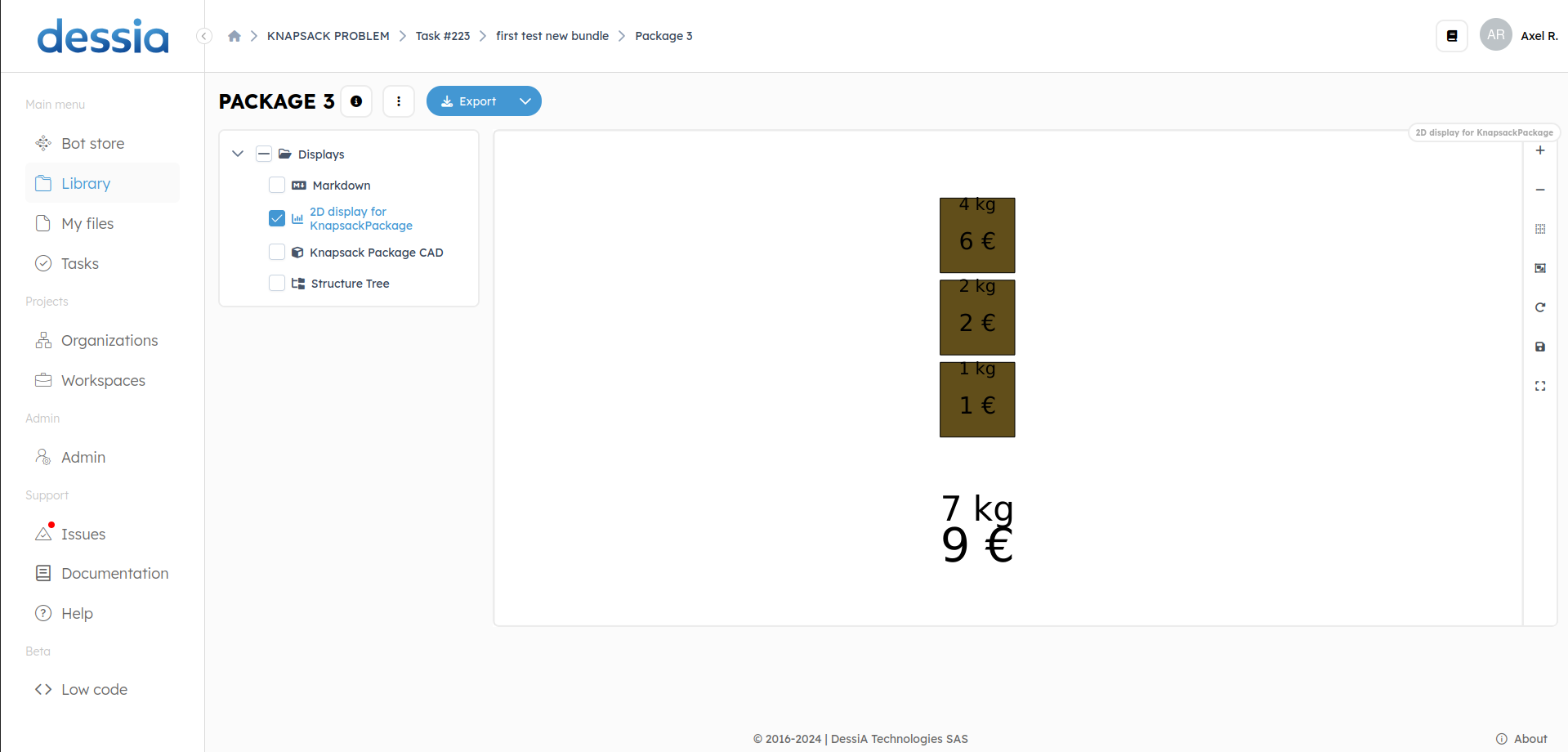 2D KnapsackPackage