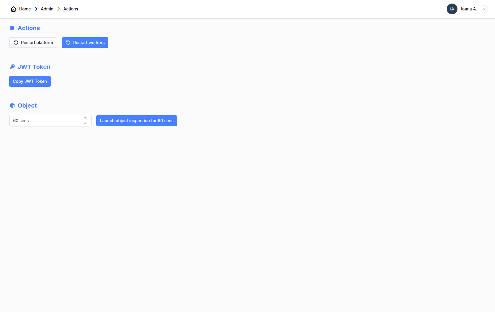Admin panel