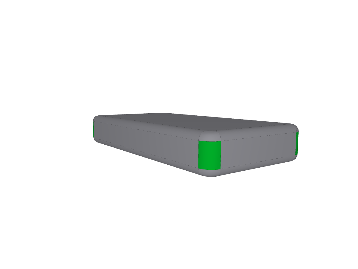 Isolable blends bounded by two cross edges